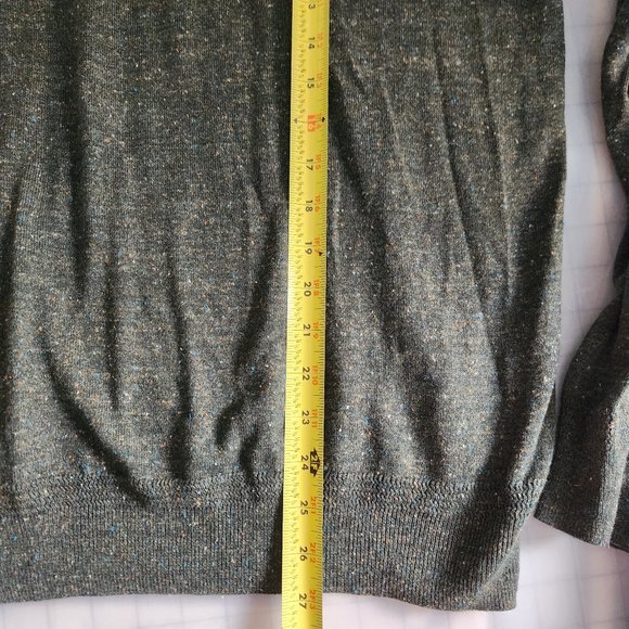 J. Crew Cotton-silk Donegal Tweed Henley Sweater Green Small - Picture 10 of 11